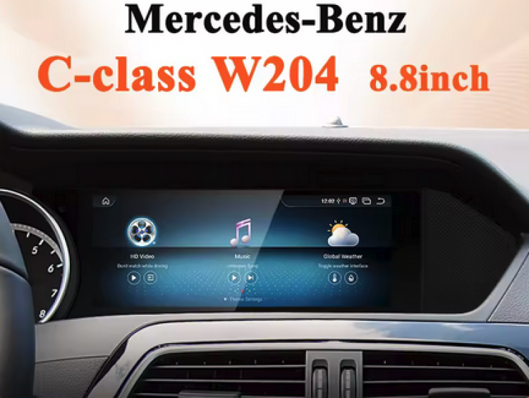 8,8 Zoll Für Mercedes W204 NTG4.5 Android 14 Touchscreen GPS Navi mit CarPlay & Android Auto - Kopie – Produktbild
